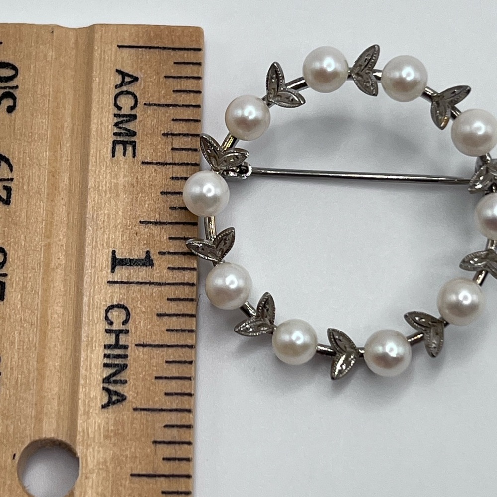 SOLD- do not buy Vintage Sterling silver and pearl brooch - Picture 6 of 7